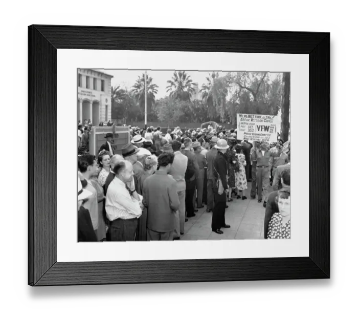 Framed Print : Veterans Protest America First Rally Framed Print : Veterans Protest America First Rally