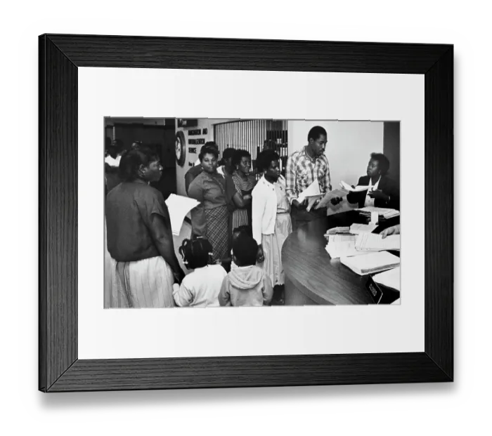 Framed Print : Haitian Refugees Outside Immigration Services Framed Print : Haitian Refugees Outside Immigration Services