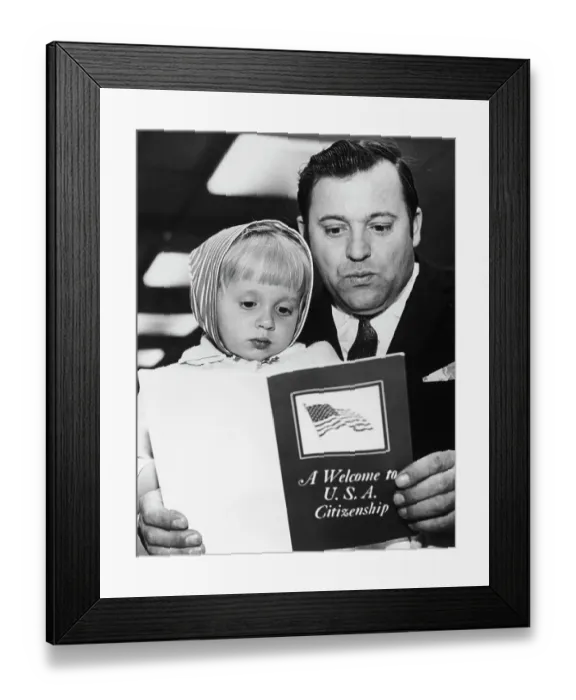 Framed Print : Kazimiers Ruthkowaki Takes the U.S Citizenship Oath Framed Print : Kazimiers Ruthkowaki Takes the U.S Citizenship Oath