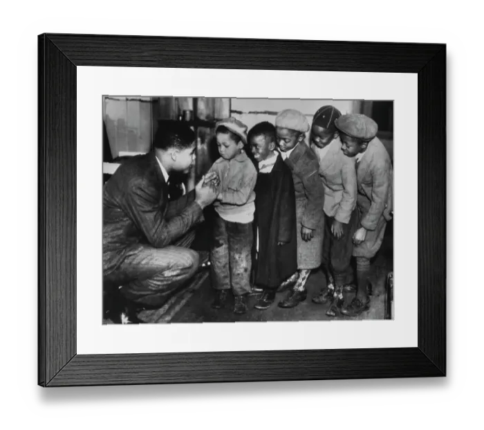 Framed Print : Joe Louis With Children Framed Print : Joe Louis With Children
