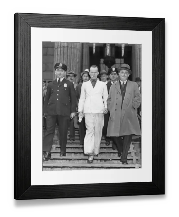 Framed Print : Robert Irwin Leaves Court With Attorney Framed Print : Robert Irwin Leaves Court With Attorney