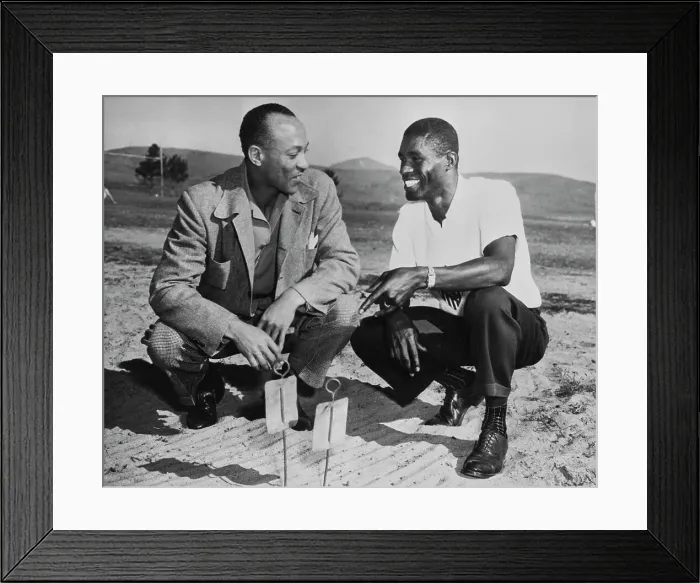 Framed Print : Jesse Owens And Willie Steele Framed Print : Jesse Owens And Willie Steele