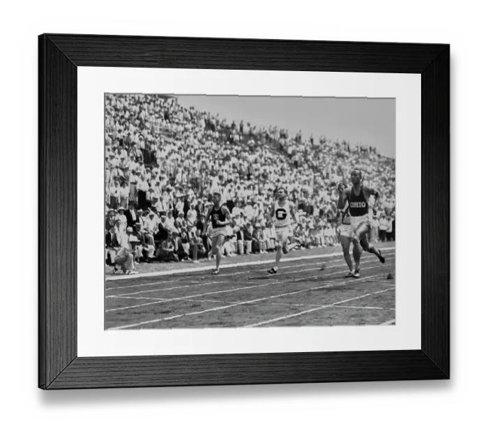 Framed Print : Jesse Owns In 100 Yard Dash Framed Print : Jesse Owns In 100 Yard Dash