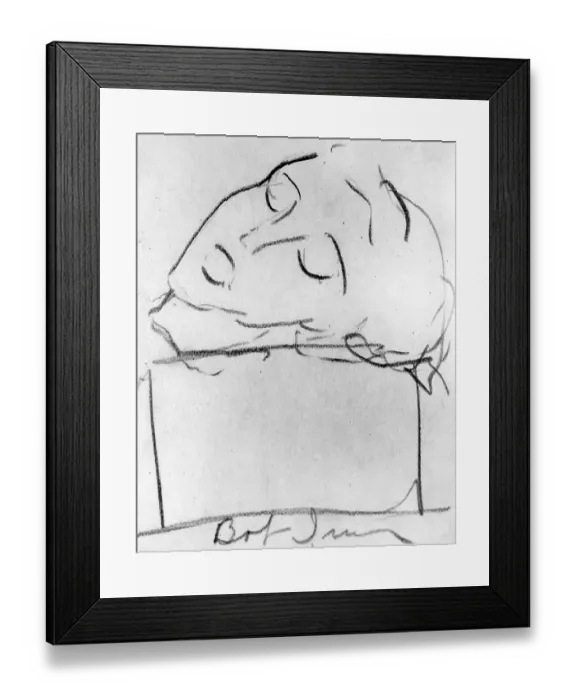 Framed Print : Robert Irwin's Sketch Of Masterpiece Framed Print : Robert Irwin's Sketch Of Masterpiece