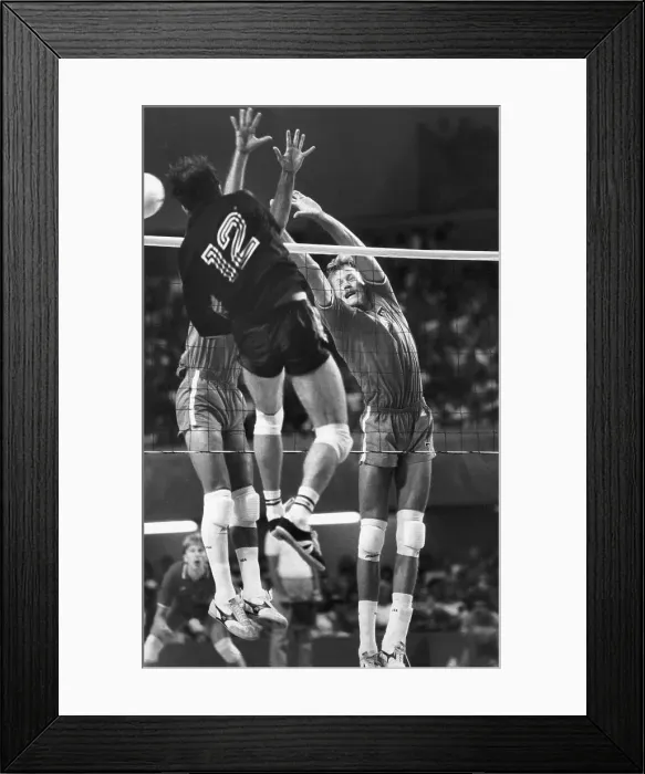 Framed Print : U.S. Men's Volleyball Versus Brazil Framed Print : U.S. Men's Volleyball Versus Brazil