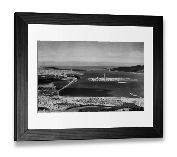 Framed Print : San Francisco Bridges And Bay Framed Print : San Francisco Bridges And Bay