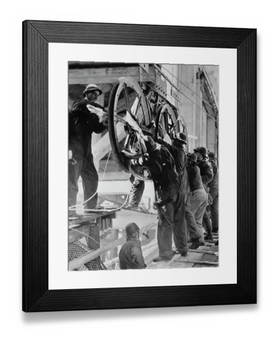 Framed Print : Golden Gate Bridge Construction Framed Print : Golden Gate Bridge Construction