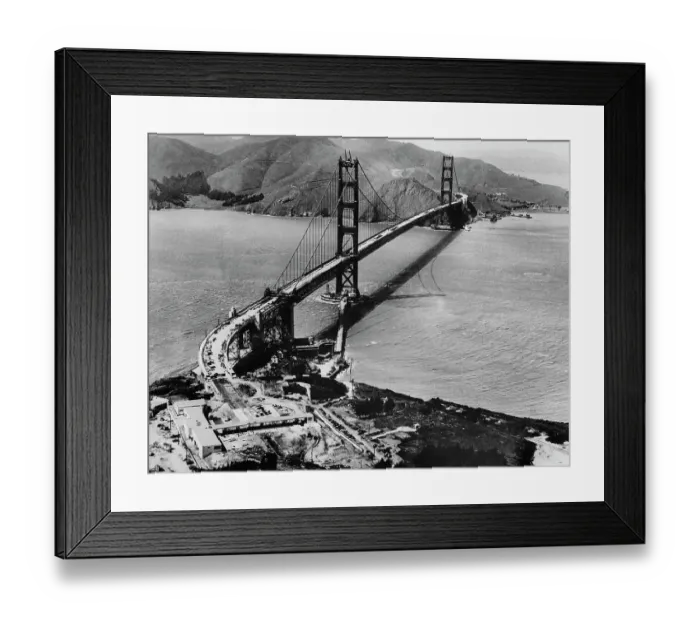 Framed Print : Golden Gate Bridge Under Construction Framed Print : Golden Gate Bridge Under Construction