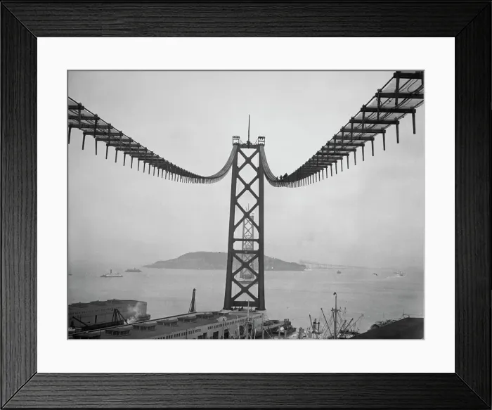 Framed Print : Golden Gate Bridge During Construction Framed Print : Golden Gate Bridge During Construction