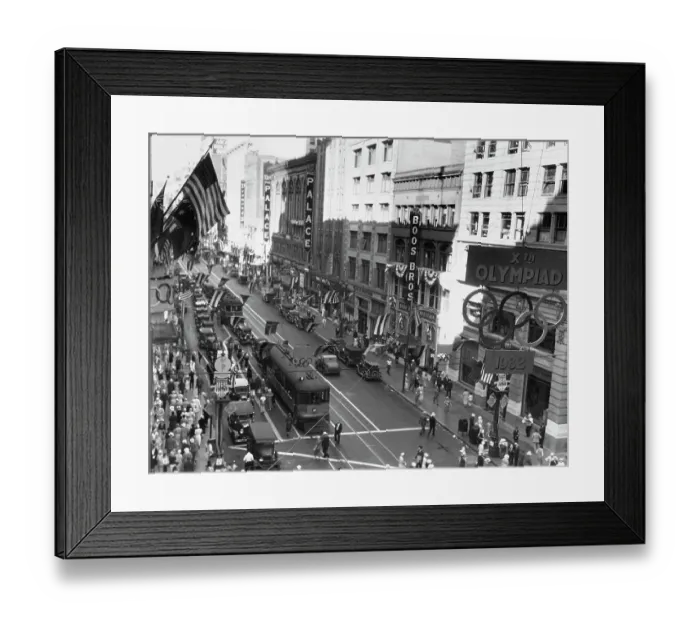 Framed Print : LA Olympic Streets - 1932 Olympics Framed Print : LA Olympic Streets - 1932 Olympics