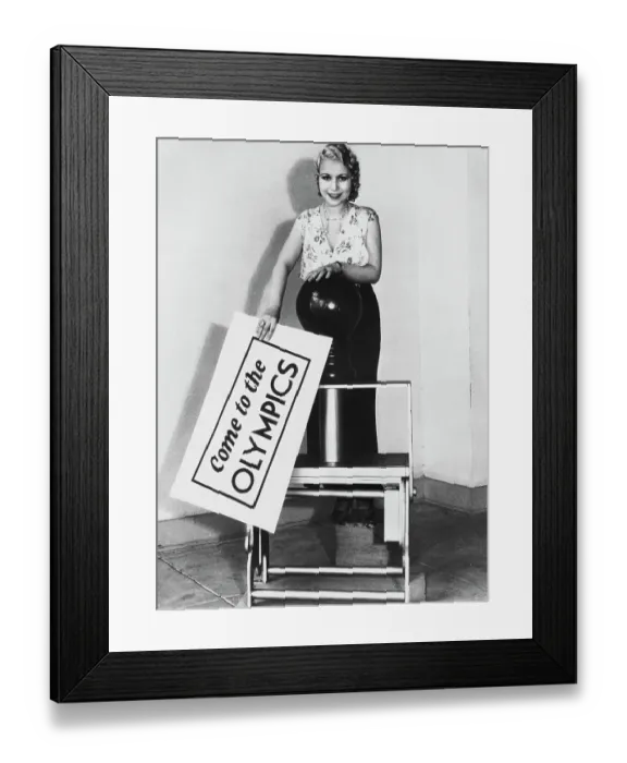 Framed Print : Jolly Coburn Advertises Olympics Framed Print : Jolly Coburn Advertises Olympics