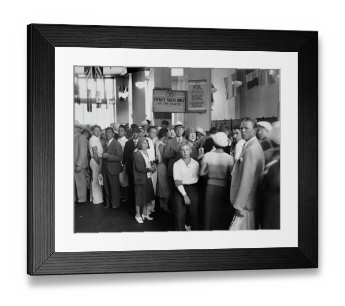 Framed Print : Ticket Sales - 1932 Olympics Framed Print : Ticket Sales - 1932 Olympics
