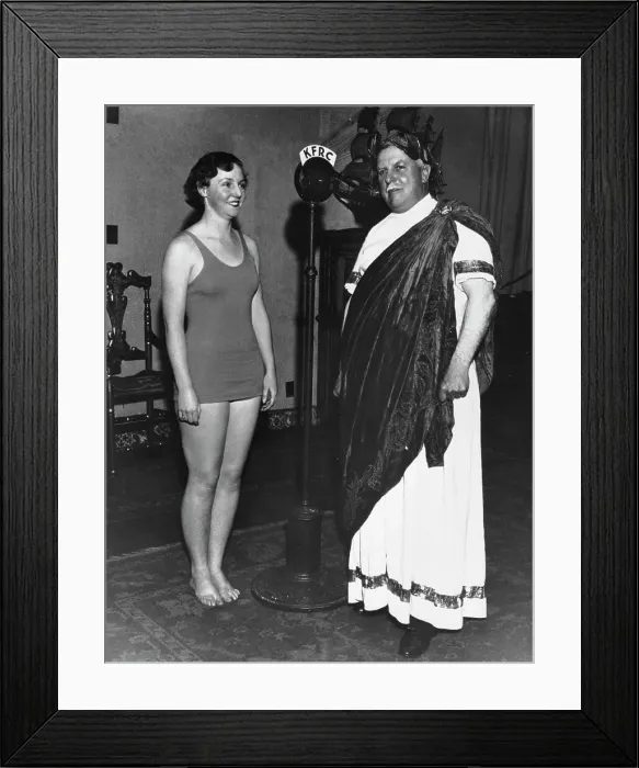 Framed Print : Governor James Rolph Jr. And Bernice Pheland - 1932 Olympics Framed Print : Governor James Rolph Jr. And Bernice Pheland - 1932 Olympics