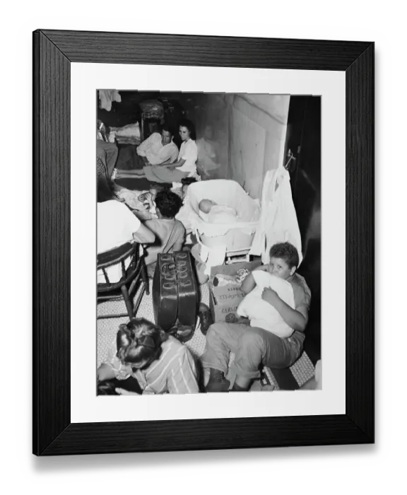 Framed Print : Refugees Shelter From Hurricane Framed Print : Refugees Shelter From Hurricane