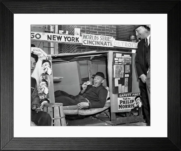Framed Print : Happy - World Series Baseball Fan