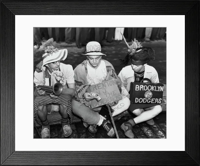 Framed Print : Brooklyn Dodger Fans - 1941 World Series Framed Print : Brooklyn Dodger Fans - 1941 World Series