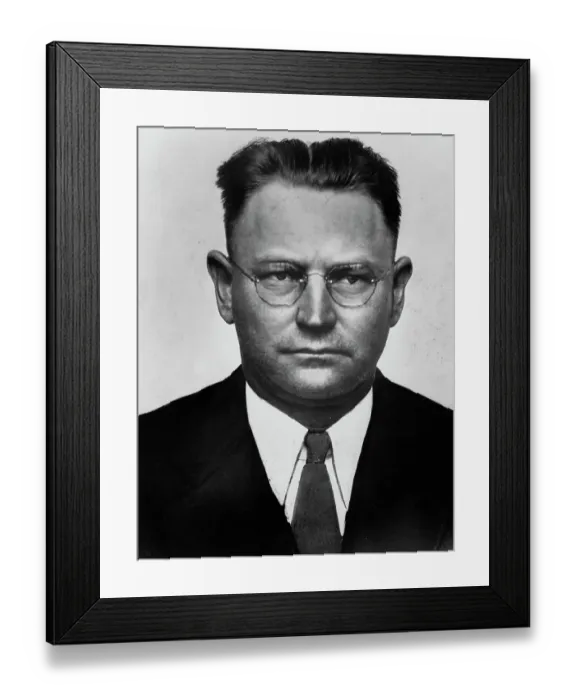 Framed Print : Murder Suspect Alfred Leonard Cline Framed Print : Murder Suspect Alfred Leonard Cline