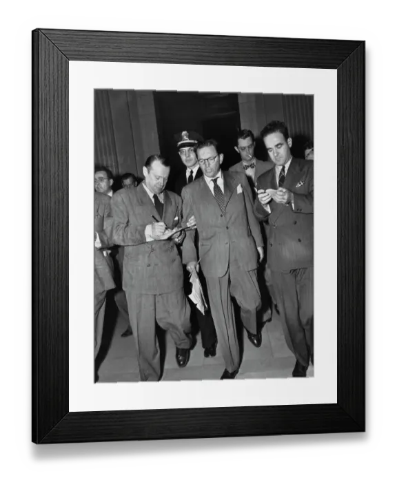 Framed Print : Lawyer Charles J Katz Leaving HUAC Hearing Framed Print : Lawyer Charles J Katz Leaving HUAC Hearing