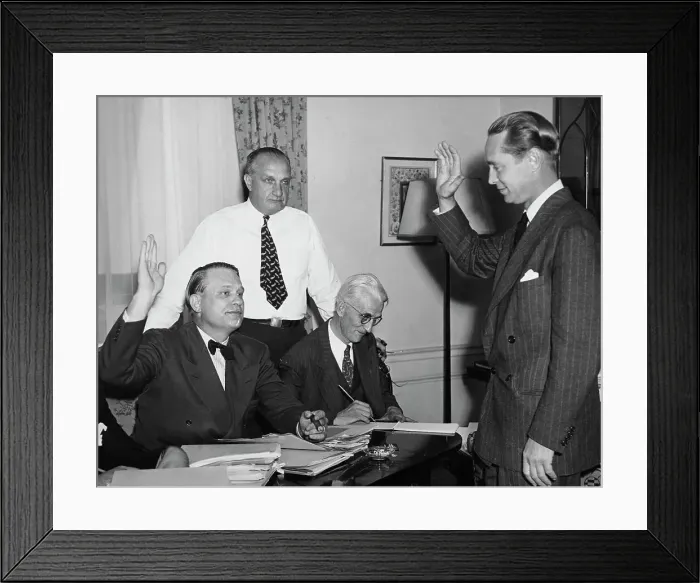 Framed Print : Franchot Tone And Martin Dies