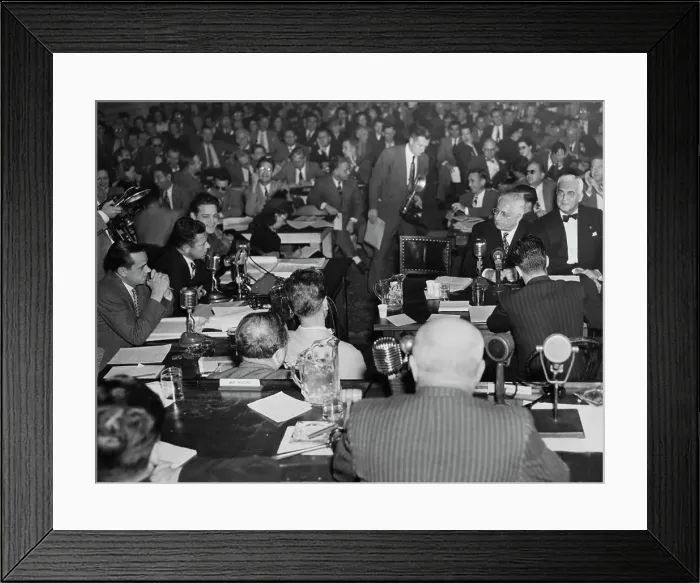Framed Print : Louis B Mayer At HUAC Hearing Framed Print : Louis B Mayer At HUAC Hearing