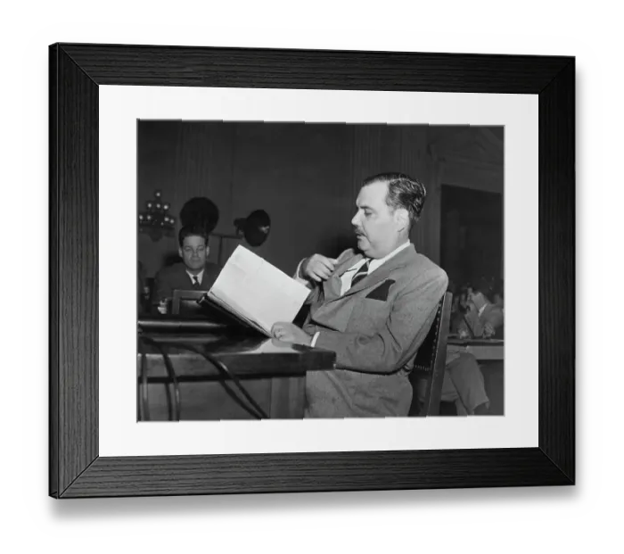 Framed Print : John Charles Moffitt Testifying At HUAC Hearing Framed Print : John Charles Moffitt Testifying At HUAC Hearing