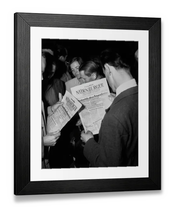 Framed Print : Nuremberg Trial News Framed Print : Nuremberg Trial News