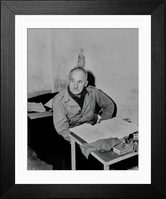 Framed Print : Julius Streicher In Prison Cell Framed Print : Julius Streicher In Prison Cell