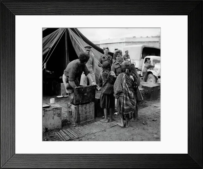 Framed Print : Children At Red Cross Base, Libya 1943 Framed Print : Children At Red Cross Base, Libya 1943