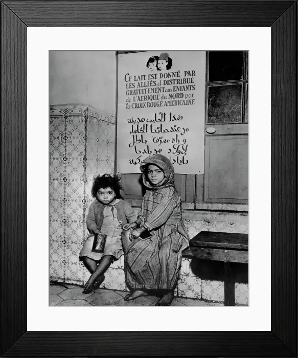 Framed Print : Children With Milk Ration Framed Print : Children With Milk Ration