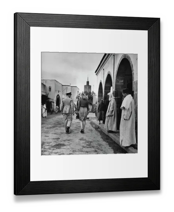 Framed Print : Naval Officer And Friend In Casablanca, 1943 Framed Print : Naval Officer And Friend In Casablanca, 1943
