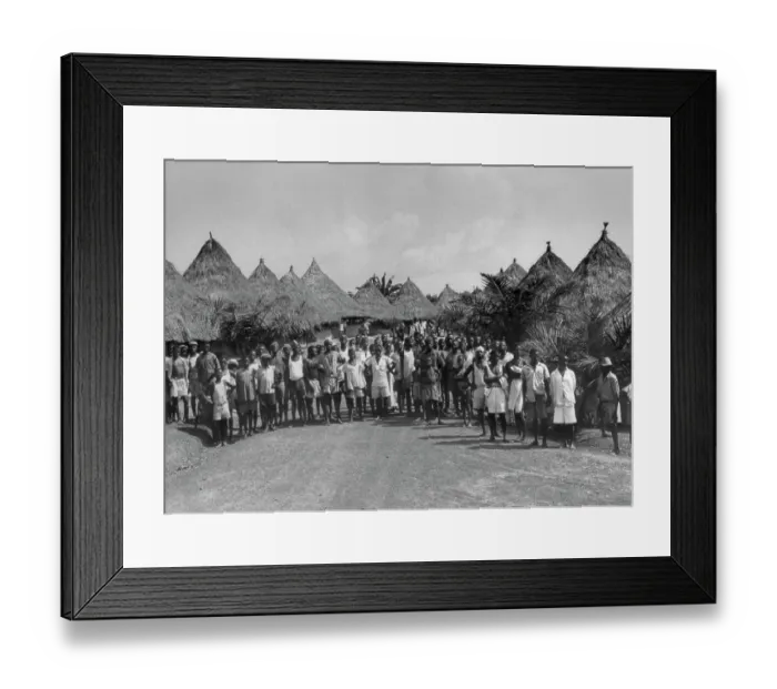 Framed Print : Liberian Village, 1943 Framed Print : Liberian Village, 1943