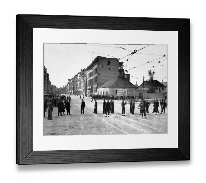 Framed Print : Police Cordon In Berlin, 1948 Framed Print : Police Cordon In Berlin, 1948