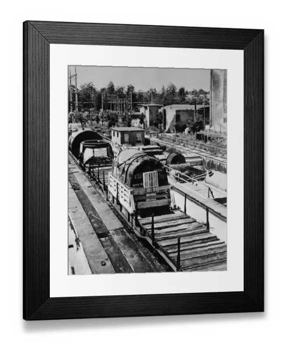 Framed Print : Powerplant Equipment On Train Framed Print : Powerplant Equipment On Train
