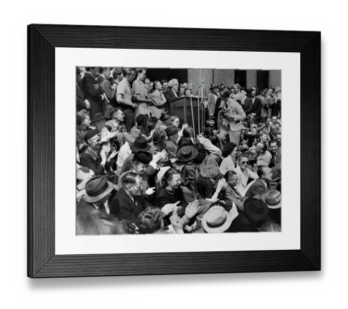 Framed Print : Berliners Protest Against Soviet Blockade Framed Print : Berliners Protest Against Soviet Blockade