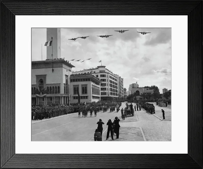 Framed Print : Military Parade And Fly-Past In Casablanca, Morocco Framed Print : Military Parade And Fly-Past In Casablanca, Morocco