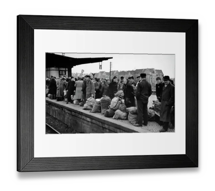 Framed Print : Germans With Sacks Of Potatoes Framed Print : Germans With Sacks Of Potatoes