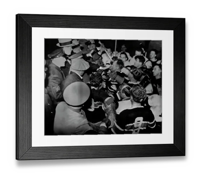 Framed Print : Canadiens Vs Red Wings Ice Hockey Fight Framed Print : Canadiens Vs Red Wings Ice Hockey Fight