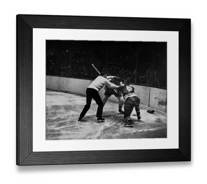 Framed Print : Rangers Vs Canadiens Ice Hockey Fight Framed Print : Rangers Vs Canadiens Ice Hockey Fight