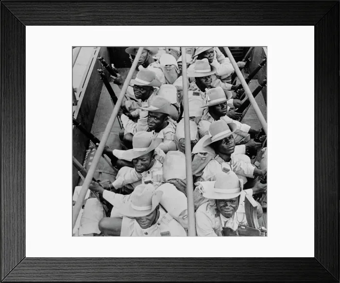 Framed Print : West African Soldiers, World War II Framed Print : West African Soldiers, World War II