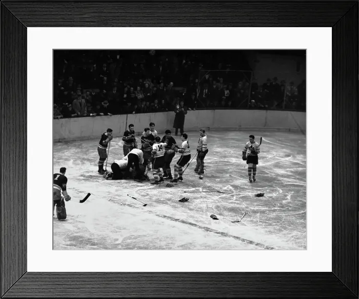 Framed Print : Rangers Vs Maple Leafs Ice Hockey Fight Framed Print : Rangers Vs Maple Leafs Ice Hockey Fight