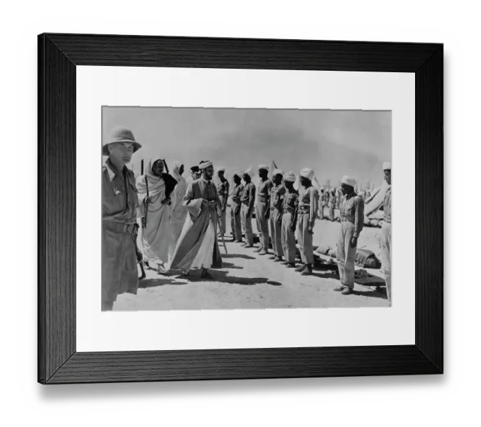 Framed Print : Senussi Leader Inspecting Troops Framed Print : Senussi Leader Inspecting Troops