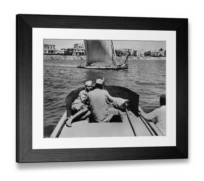 Framed Print : Boat Patrolling River Nile Framed Print : Boat Patrolling River Nile