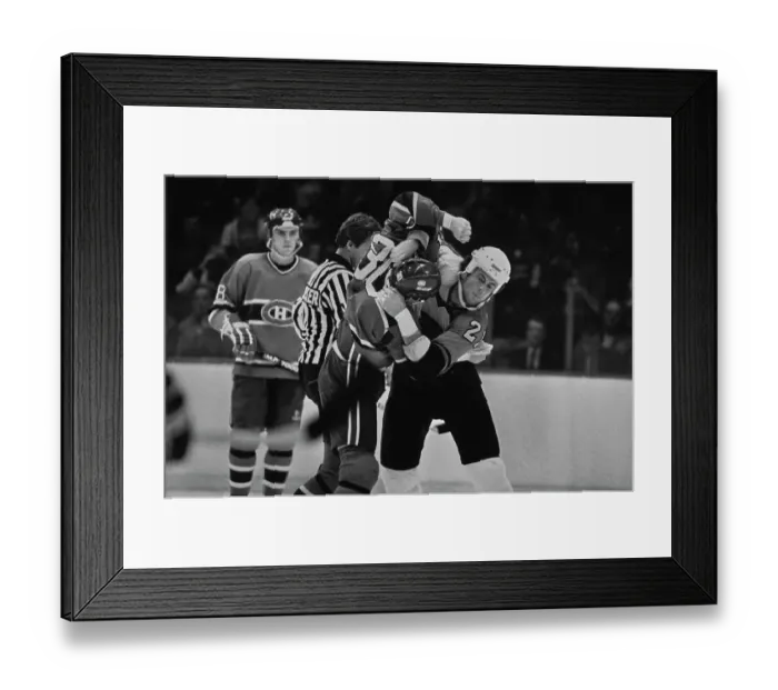 Framed Print : Canadiens Vs Flyers Ice Hockey Fight Framed Print : Canadiens Vs Flyers Ice Hockey Fight