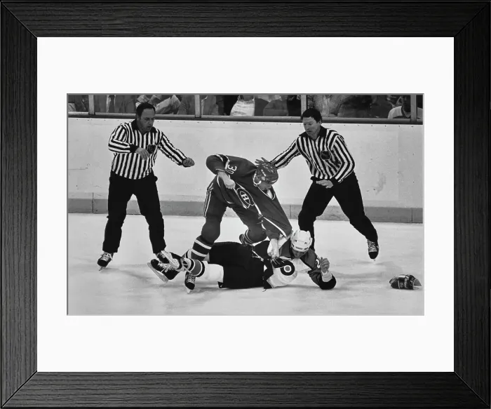 Framed Print : Canadiens Vs Flyers Ice Hockey Fight Framed Print : Canadiens Vs Flyers Ice Hockey Fight