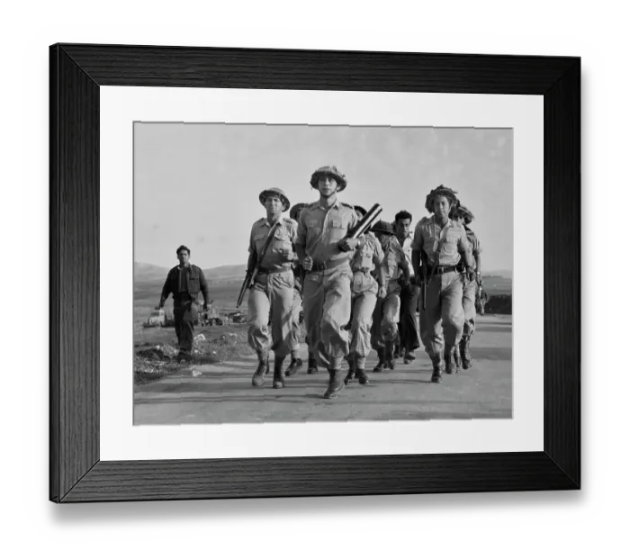 Framed Print : Soldiers Carrying Message
