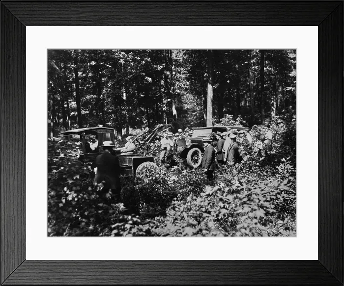 Framed Print : Killer's Car Found In Woods