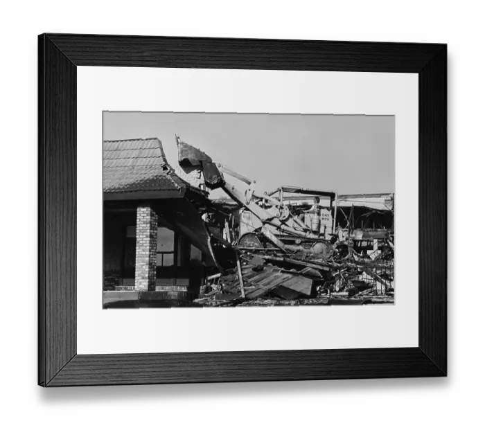 Framed Print : Demolition Of San Ysidro McDonald's Framed Print : Demolition Of San Ysidro McDonald's
