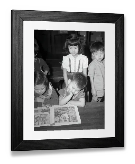Framed Print : Reading in Kindergarten Framed Print : Reading in Kindergarten