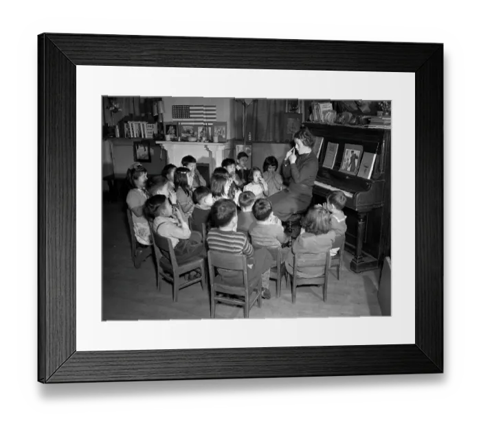 Framed Print : Children In Kindergarten Learn English Framed Print : Children In Kindergarten Learn English