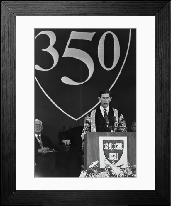 Framed Print : Prince Charles At Harvard University Framed Print : Prince Charles At Harvard University